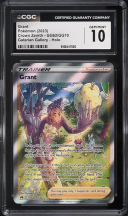 2023 Pokemon Sword & Shield Crown Zenith Full Art Grant #GG62 CGC 10 GEM MINT
