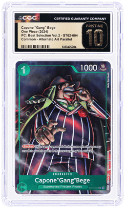 2024 One Piece Premium Card Collection Volume 2 Alternate Art Capone "Gang" Bege #ST02-004 CGC PRI