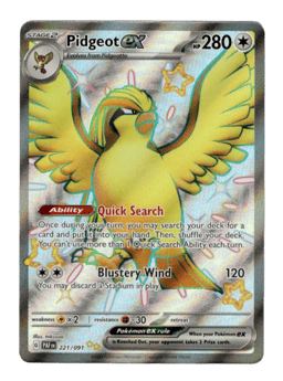 2024 Pidgeot ex #221 Paldean Fates