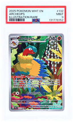 2025 Pokemon White Flare Illustration Rare Archeops #132 PSA 9