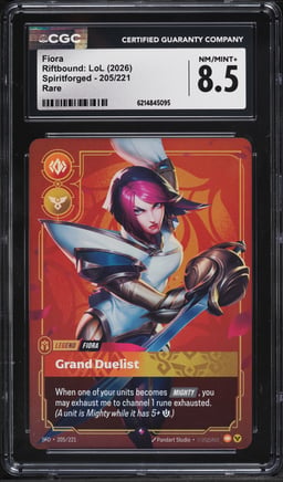 2026 Riftbound League Of Legends LoL Spiritforged Fiora #205 CGC 8.5 NM-MT+