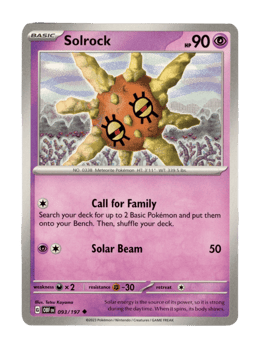 2023 Solrock #93 Obsidian Flames