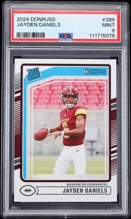 2024 Donruss Football Jayden Daniels ROOKIE #389 PSA 9 MINT