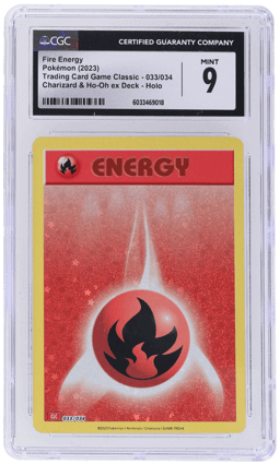 2023 Pokemon Trading Card Game Classic Charizard and Ho Oh Ex Deck Holo Fire Energy #33 CGC 9