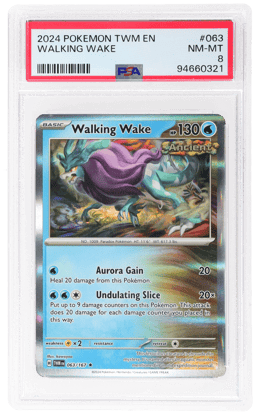 2024 Pokemon Twilight Masquerade Holo Walking Wake #63 PSA 8