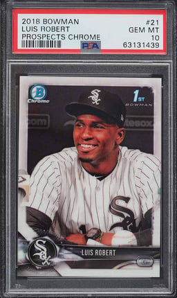 2018 Bowman Chrome Prospects Luis Robert ROOKIE RC #21 PSA 10 GEM MINT