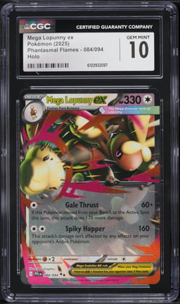 2025 Pokemon Mega Phantasmal Flames Holo Mega Lopunny ex #84 CGC 10 GEM MINT