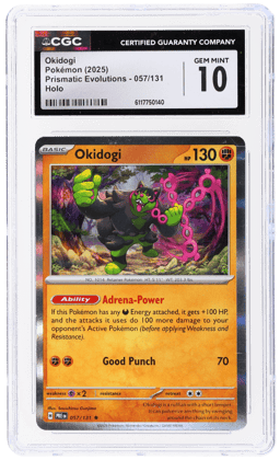 2025 Prismatic Evolutions Holo Okidogi #057 CGC 10