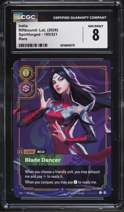 2026 Riftbound League Of Legends LoL Spiritforged Irelia #195 CGC 8 NM-MT