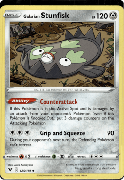 2020 Galarian Stunfisk #125 Vivid Voltage
