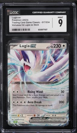 2023 Pokemon SV TCG Classic Collection Venusaur Deck Holo Lugia Ex #17 CGC 9 MINT