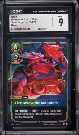 2026 Riftbound League Of Legends LoL Spiritforged Ornn #189 CGC 9 MINT