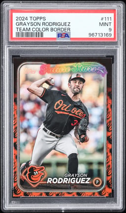 2024 Topps Team Color Border Grayson Rodriguez #111 PSA 9 MINT