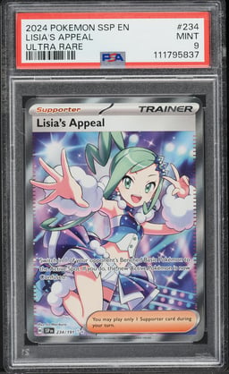 2024 Pokemon SV Surging Sparks Full Art Lisia's Appeal #234 PSA 9 MINT