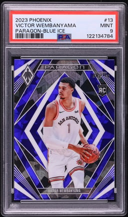 2023 Panini Phoenix Paragon Blue Ice Victor Wembanyama ROOKIE #13 PSA 9 MINT