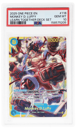 2025 One Piece Learn Together Deck Set Monkey D. Luffy #118 PSA 10
