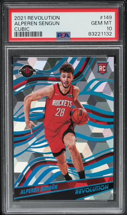 2021 Panini Revolution Cubic Alperen Sengun ROOKIE /50 #149 PSA 10 GEM MINT