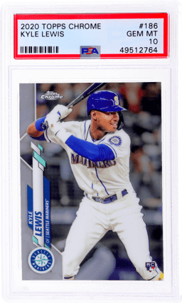 2020 Topps Chrome Kyle Lewis #186 PSA 10