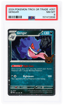 2024 Pokemon Trick Or Trade Gengar #057 PSA 8