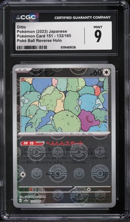 2023 Pokemon Japanese Scarlet & Violet 151 Poke Ball Reverse Holo Ditto #132 CGC 9 MINT