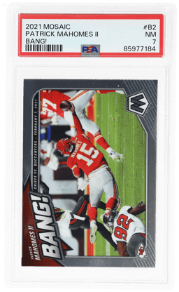 2021 Panini Mosaic Bang! Patrick Mahomes II #B2 PSA 7