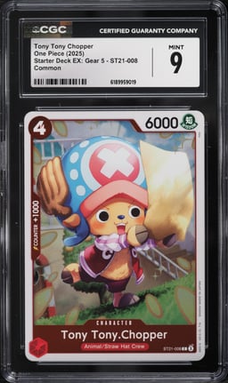 2025 One Piece Starter Deck EX: Gear 5 Tony Tony Chopper #ST21-008 CGC 9 MINT
