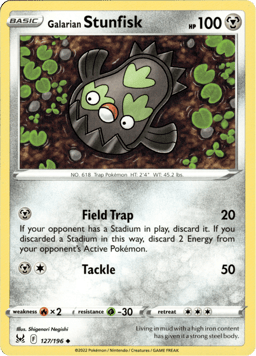2022 Galarian Stunfisk #127 Lost Origin