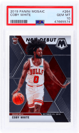 2019 Panini Mosaic Debut Coby White #264 PSA 10