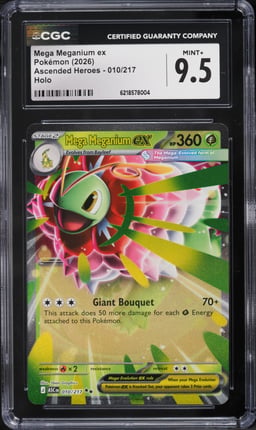 2026 Pokemon Mega Evolution Ascended Heroes Holo Mega Meganium Ex #10 CGC 9.5 MINT+