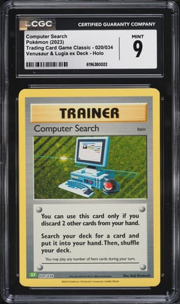 2023 Pokemon TCG Classic Venusaur & Lugia ex Deck Holo Computer Search #020 CGC 9 MINT