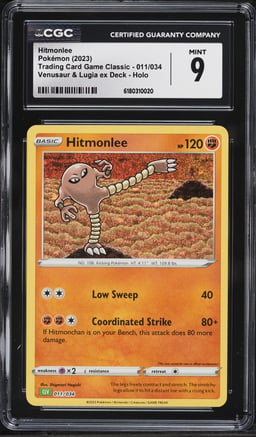 2023 Pokemon TCG Classic Collection Holo Hitmonlee #11 CGC 9 MINT