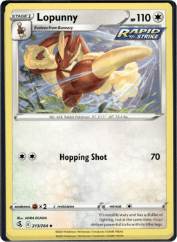 2021 Lopunny #213 Fusion Strike