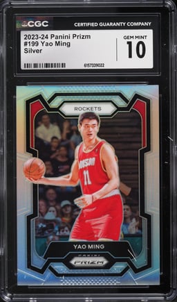 2023 Panini Prizm Silver Yao Ming #199 CGC 10 GEM MINT