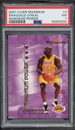2001 Fleer Maximum Power Shaquille O'Neal #3 PSA 7 NRMT