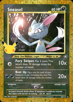 2026 Sneasel #25 30th Celebration