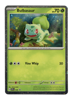 2023 Bulbasaur #46 Scarlet & Violet Black Star Promos
