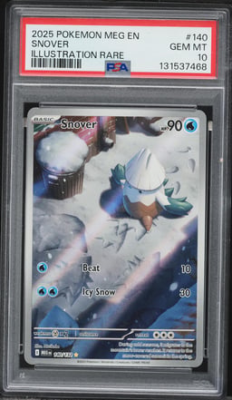 2025 Pokemon Mega Evolution IR Snover #140 PSA 10 GEM MINT