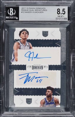 2017 Panini Dominion Frank Mason III Justin Jackson ROOKIE AUTO /25 #12 BGS 8.5