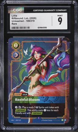 2026 Riftbound League Of Legends Unleashed Lillia #189 CGC 9 MINT