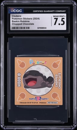 2024 Pokemon Japanese Stickers Baskin Robins Chopped Chocolate Clodsire CGC 7.5 NRMT+