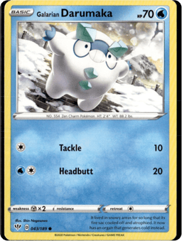 2020 Galarian Darumaka #43 Darkness Ablaze