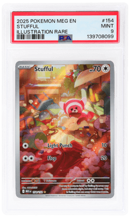 2025 Pokemon Mega Evolution Illustration Rare Stufful #154 PSA 9