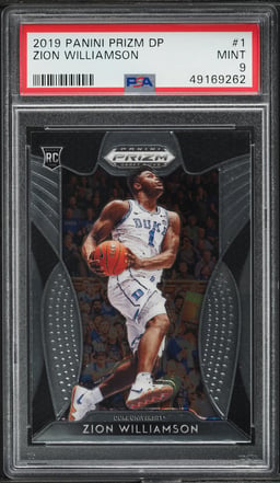 2019 Panini Prizm Draft Picks Zion Williamson ROOKIE #1 PSA 9 MINT