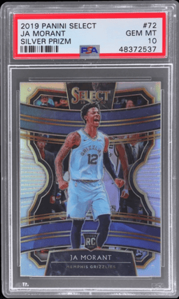 2019 Panini Select Concourse Silver Prizm Ja Morant #72 PSA 10