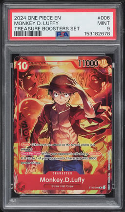 2024 One Piece Treasure Booster Set Alt Art Monkey D. Luffy #ST10-006 PSA 9 MINT