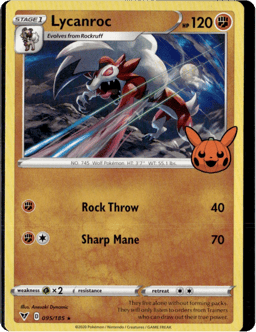 2020 Lycanroc #095/185 Miscellaneous Cards & Products