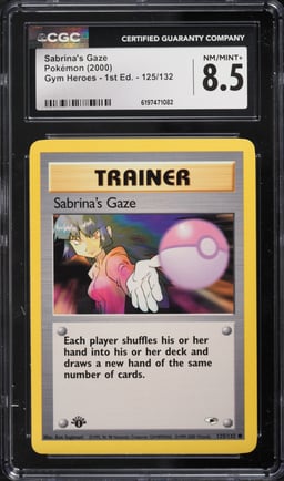 2000 Pokemon Gym Heroes 1st Edition Sabrina's Gaze #125 CGC 8.5 NM-MT+