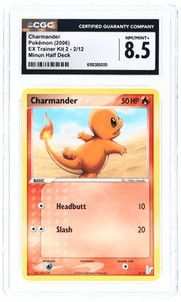 2005 Pokemon Ex Trainer Kit 2 Minun Half Deck Charmander #2 CGC 8.5