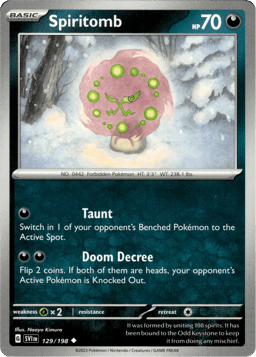 2023 Spiritomb #129 Scarlet & Violet