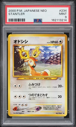 2000 Pokemon Japanese Neo Stantler #234 PSA 9 MINT